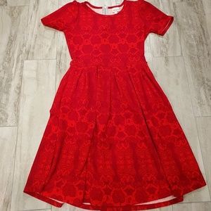 S Lularoe Amelia, vibrant red